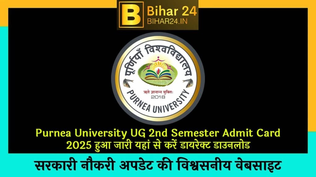 Purnea University UG 2nd Semester Admit Card 2025