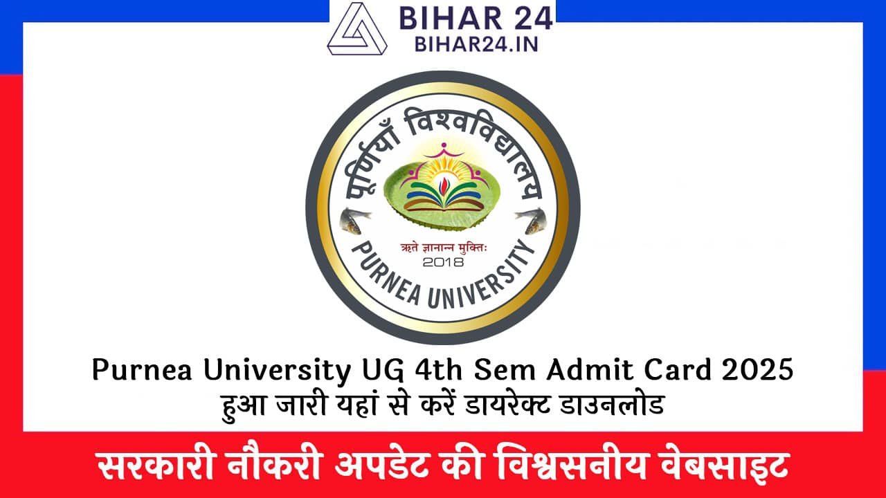 Purnea University UG 4th Semester Admit Card 2025