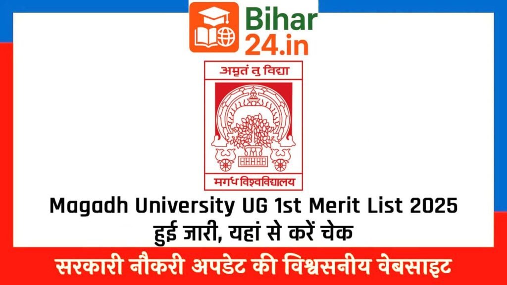 Magadh University UG 1st Merit List 2025
